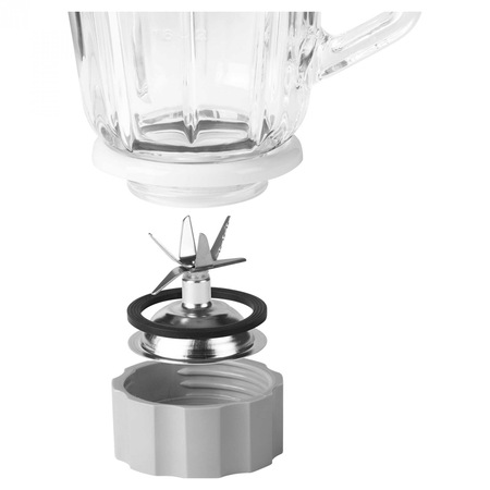 Blender Sencor SBL 4370, 500W, Zdrobire gheata, 2 viteze, 1.5 l. Vas Sticla, Functie Pulse, Mod Turbo, Alb/Portocaliu