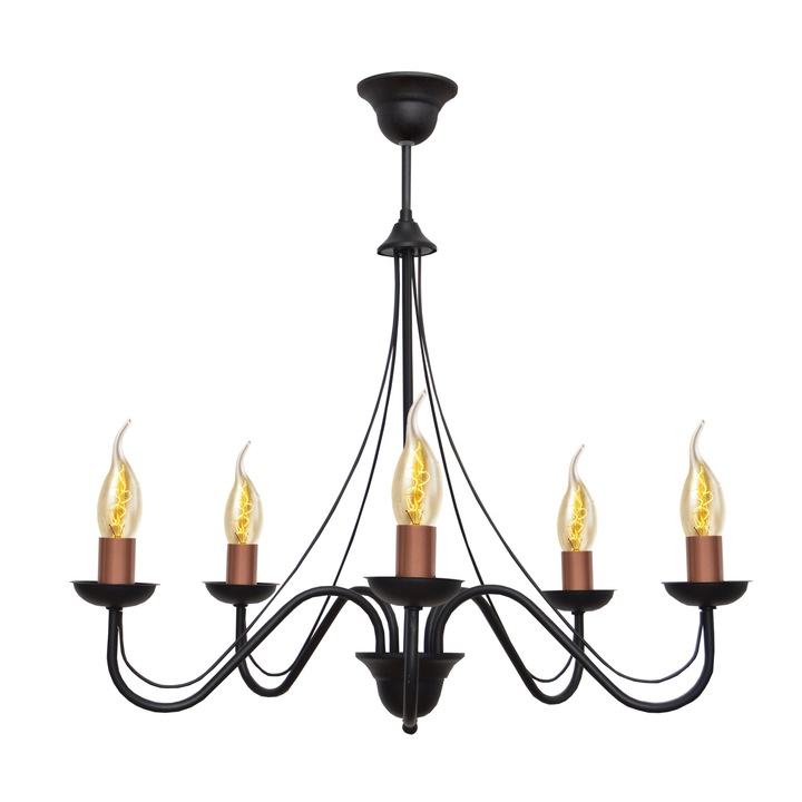 Lustra Malbo III HELAM, Negru/Aramiu