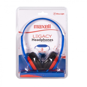 Casti cu microfon MAXELL HP360 LEGACY, Albastru Casti cu microfon MAXELL HP360 LEGACY, Albastru