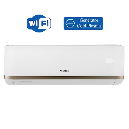 Aparat de aer conditionat Gree Bora A2 Golden R32 GWH09AAB-K6DNA2A Inverter 9000 BTU, Clasa A++, G10 Inverter, Buton Turbo, Generator Cold Plasma, Wi-FI, Display