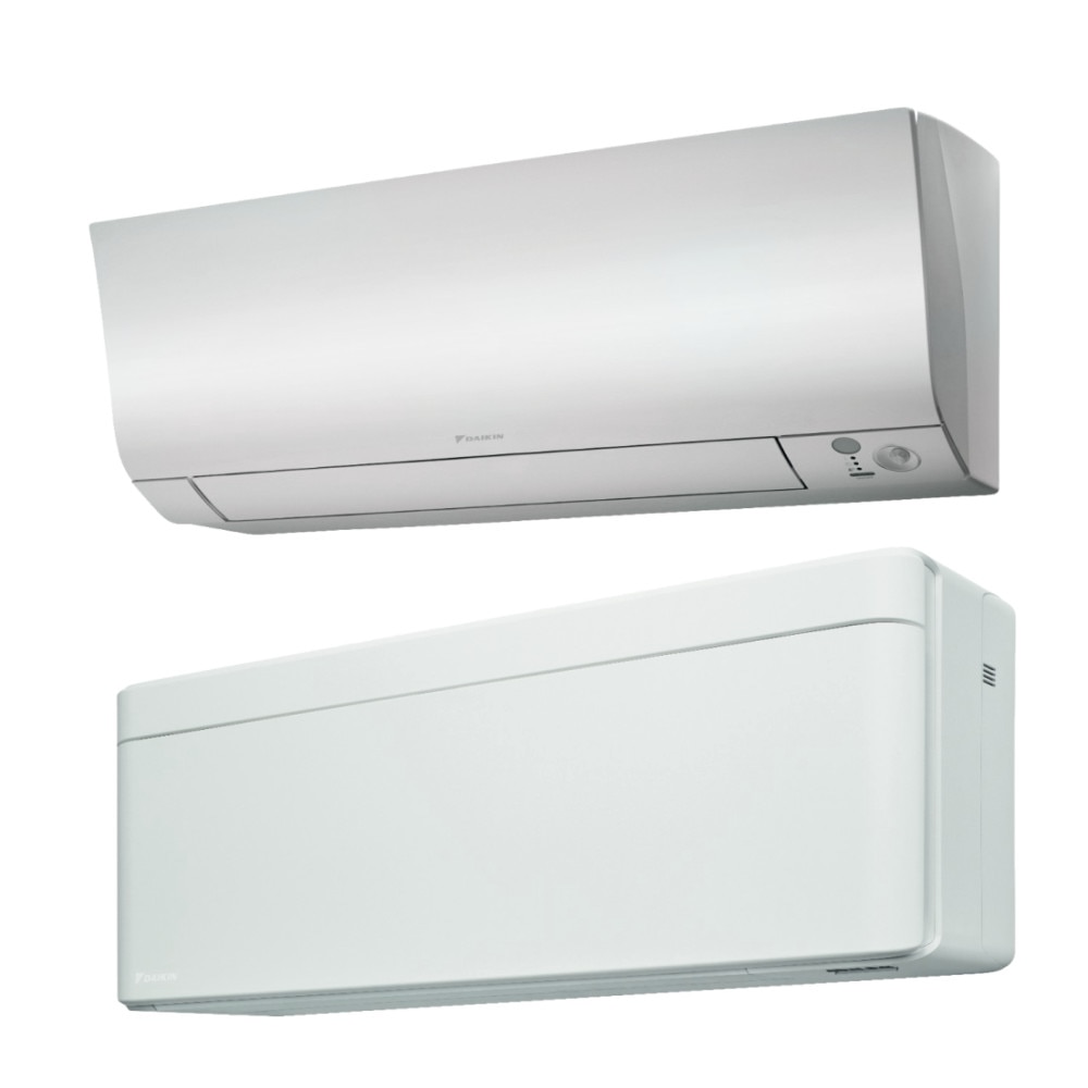 Sistem aer conditionat Daikin pentru 2 incaperi, multisplit, capacitate 5,00 kW, 12000 btu Stylish White + 9000 btu Perfera, Refrigerant R32, clasa A+++/A++, Bluevolution Inverter + ansamblu asimetric de amortizoare VibraZerro RX60XL