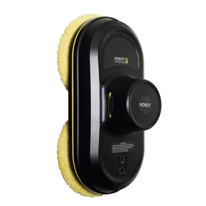 Робот за миене на прозорци Hobot 198, Ефективни микрофибърни подложки, Управление от смартфон, AI технология – 2.1, Черен