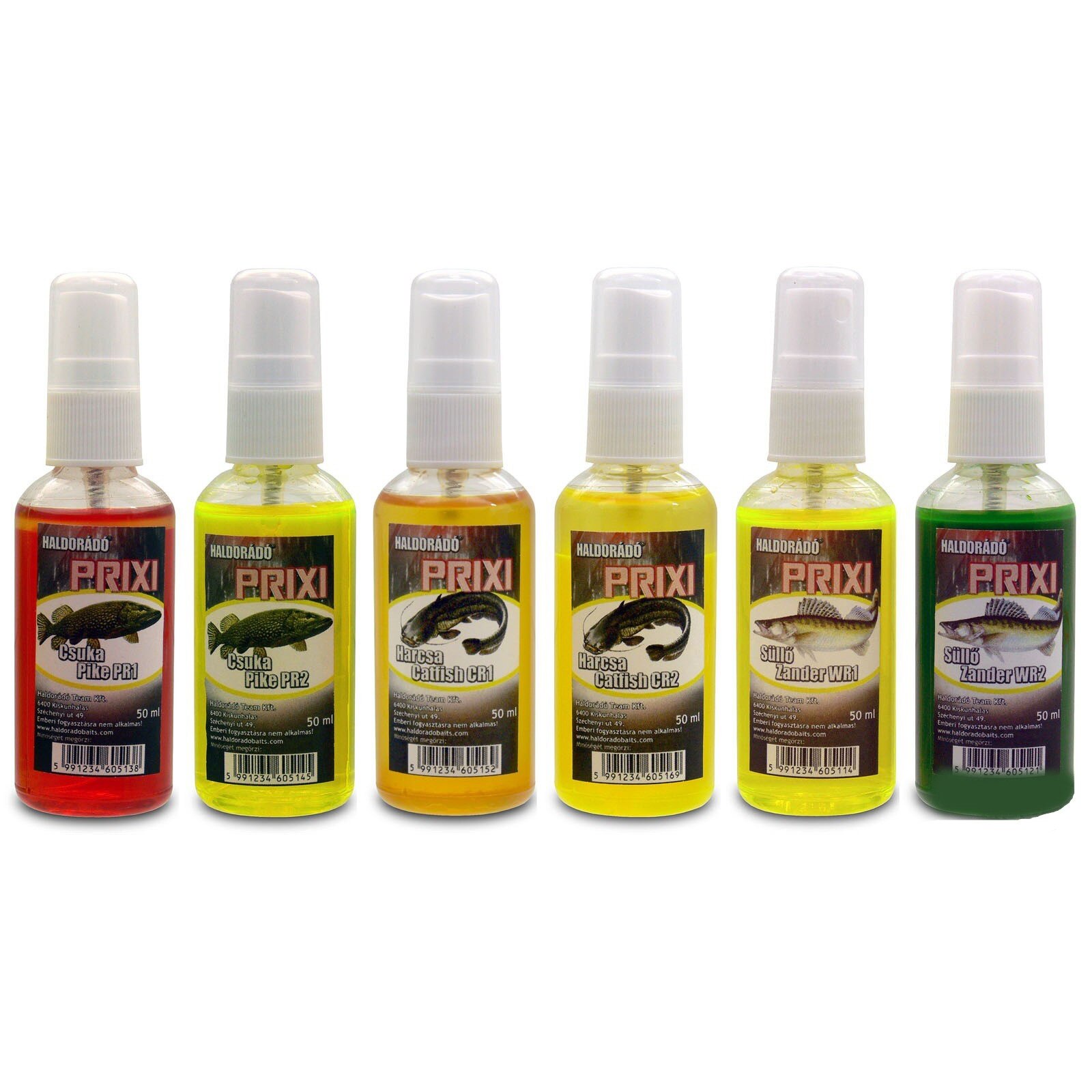 Aditiv,Haldorado,PRIXI aroma spray rapitori - MIX-6 1 set