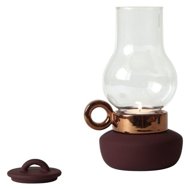 Candela pentru lumanare Seletti Bugia, maro/bronz, 18cmX 8cm X8cm