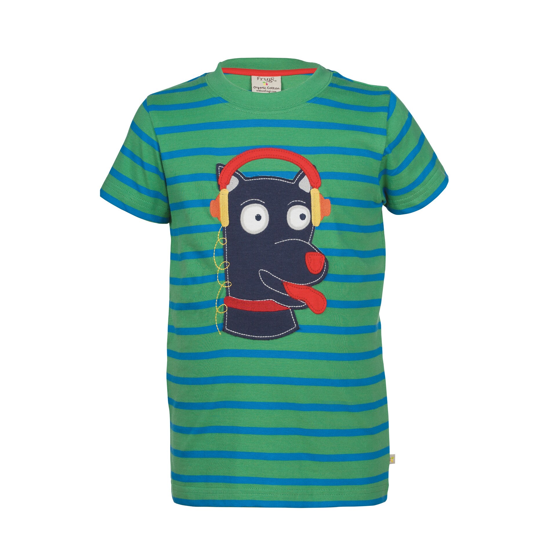 Tricou „Rex hipster”, bumbac organic, vernil, copii 3 - 4 ani
