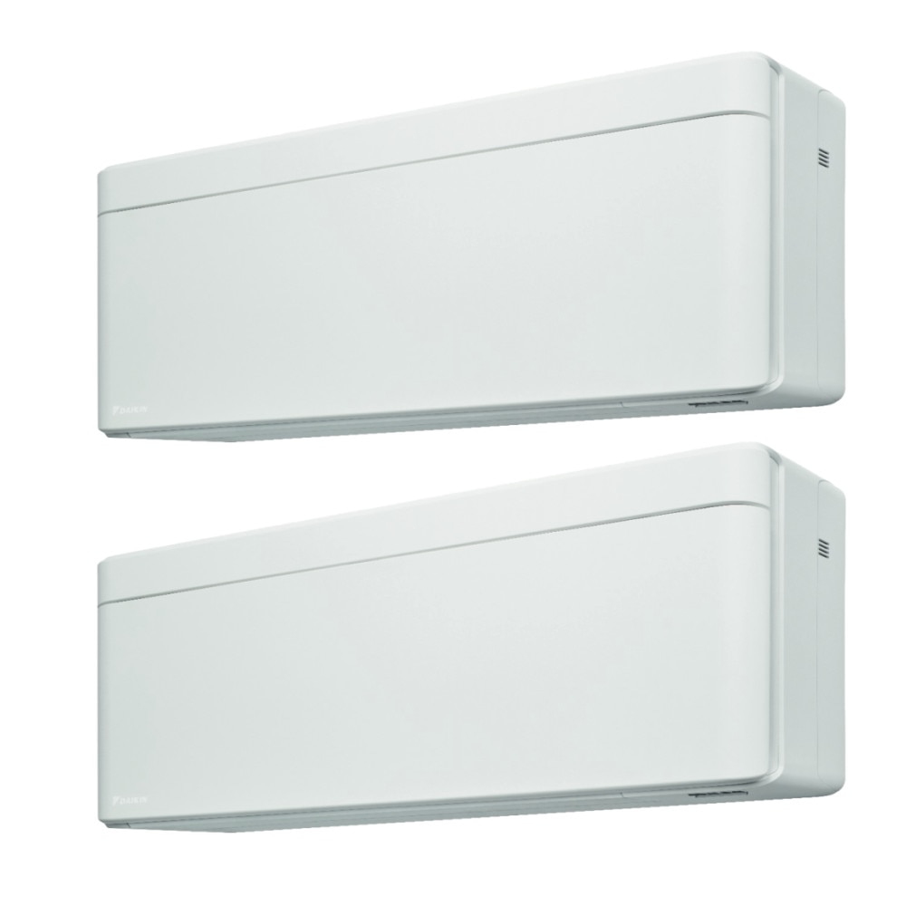 Sistem aer conditionat Daikin pentru 2 incaperi, multisplit, capacitate 5,00 kW, 2x9000 btu Stylish White, Refrigerant R32, clasa A+++/A++, Bluevolution Inverter + ansamblu asimetric de amortizoare VibraZerro RX60XL