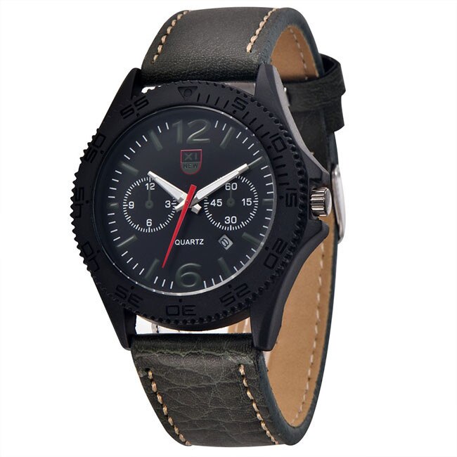 Ceas Barbatesc Quartz XINEW Casual Elegant Verde, CP9867VE, curea din piele, afisaj analog