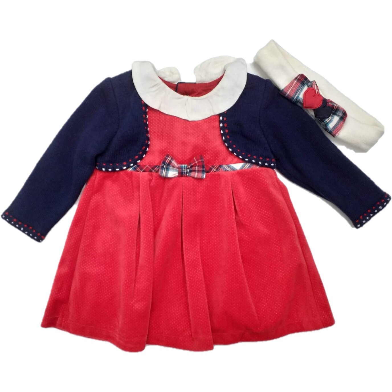 Rochie fete Mayoral, varsta 2 - 4 luni, cu bentita si bolero prins