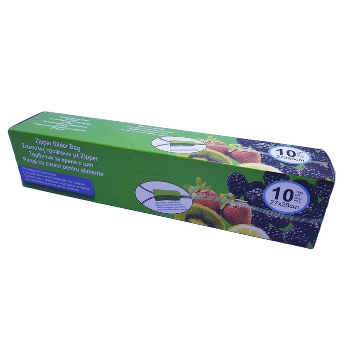 Торбички за храна OEM - големи - с цип - 10 бр.