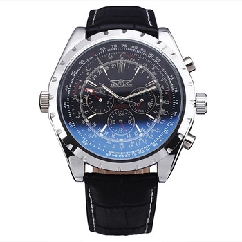 Ceas JarAgar Barbatesc Automatic Casual Elegant Negru, PN999129NU, curea din piele, afisaj Analog Ceas JarAgar Barbatesc Automatic Casual Elegant Negru, PN999129NU, curea din piele, afisaj Analog