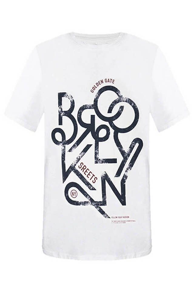 Tricou barbati golden gate Raspberry, Alb