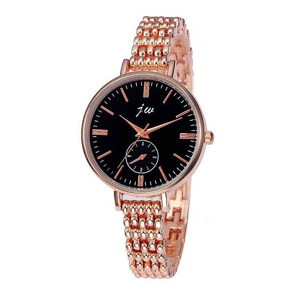 Ceas Dama Quartz jw Casual Elegant Negru, CP9336NU, curea din metal (zale), afisaj analog