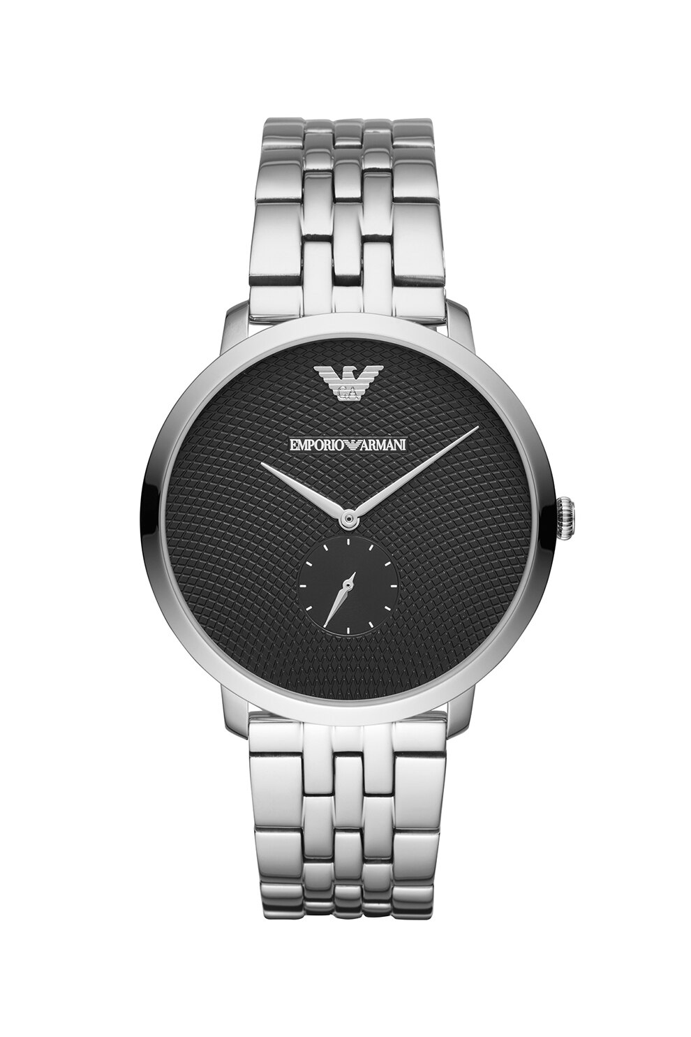 Emporio Armani, Ceas quartz cu cadran texturat Slim, Argintiu