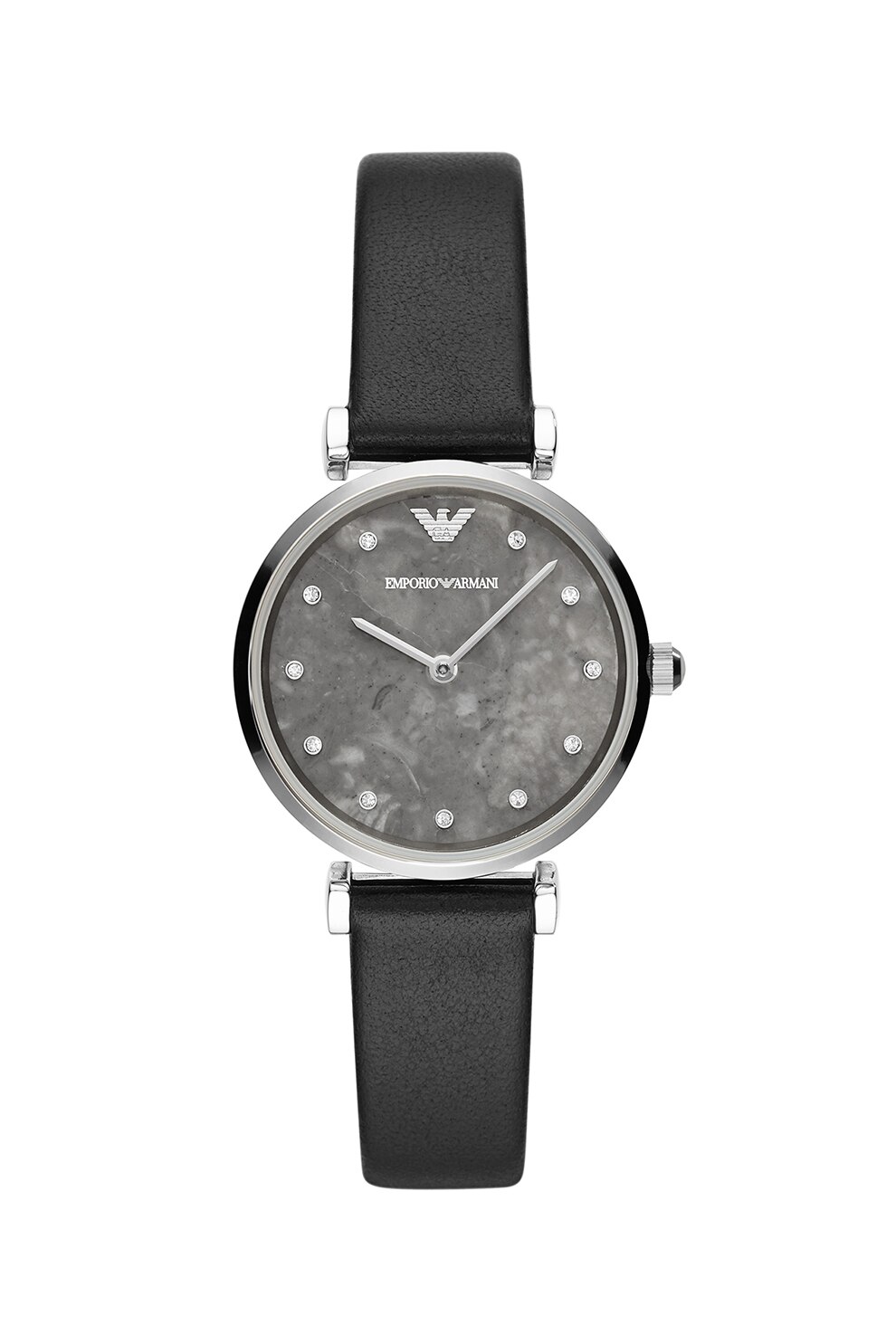 Emporio Armani, Ceas cu o curea de piele, Argintiu