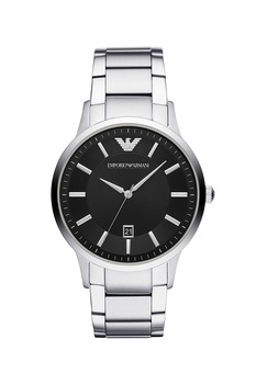 Emporio Armani, Ceas rotund cu bratara metalica Renato, Argintiu Emporio Armani, Ceas rotund cu bratara metalica Renato, Argintiu