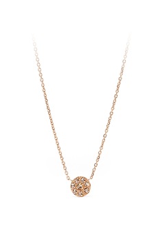 Fossil, Colier cu cristale zirconia Glitz, Auriu rose Fossil, Colier cu cristale zirconia Glitz, Auriu rose