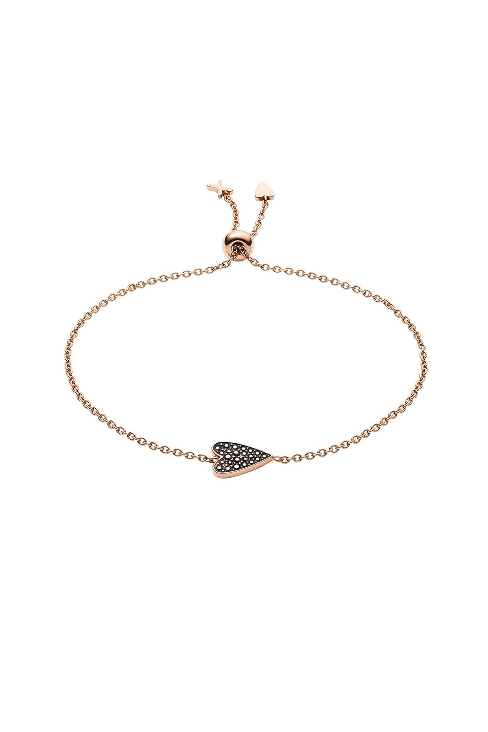 Fossil, Bratara cu talisman in forma de inima, Auriu rose