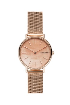 Skagen, Ceas cu bratara cu aspect de plasa Signatur, Auriu rose Skagen, Ceas cu bratara cu aspect de plasa Signatur, Auriu rose