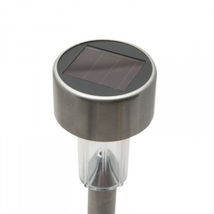 Kültéri LED napelemes lámpa Motorindító, méretek 185 x 55 mm, fémből, BE/KI kapcsolóval, akkumulátor: AAA 200 mAh, 1,2V