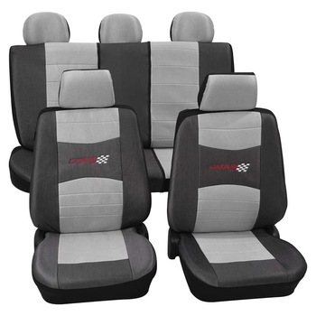 Huse auto Petex, Carbon, culoare gri/negru Huse auto Petex, Carbon, culoare gri/negru