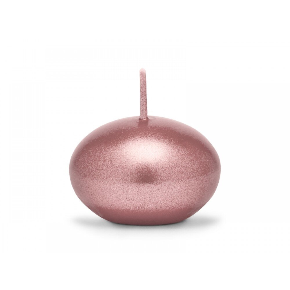 Lumanari plutitoare, Rose gold, 4 cm, 50 buc