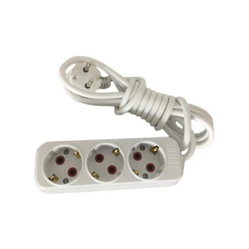 Prelungitor cu 3 locasuri Horoz, 16A, 250V, lungime cablu 3 m, Schuko, Alb Prelungitor cu 3 locasuri Horoz, 16A, 250V, lungime cablu 3 m, Schuko, Alb