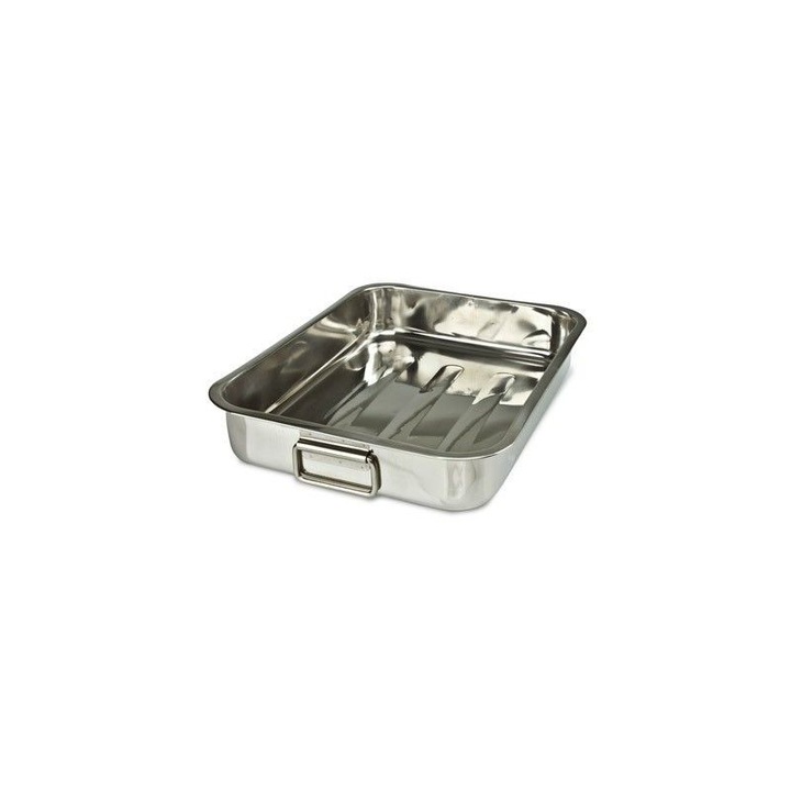 Tava copt Grunberg ILP25, Inox, 25 cm, Argintiu