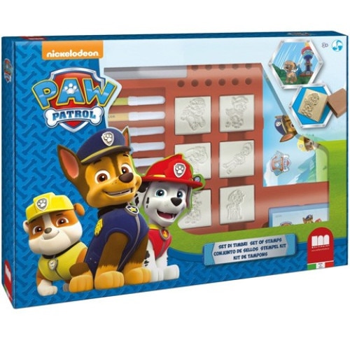 Set creativ de stampile si carioci Patrula Catelusilor