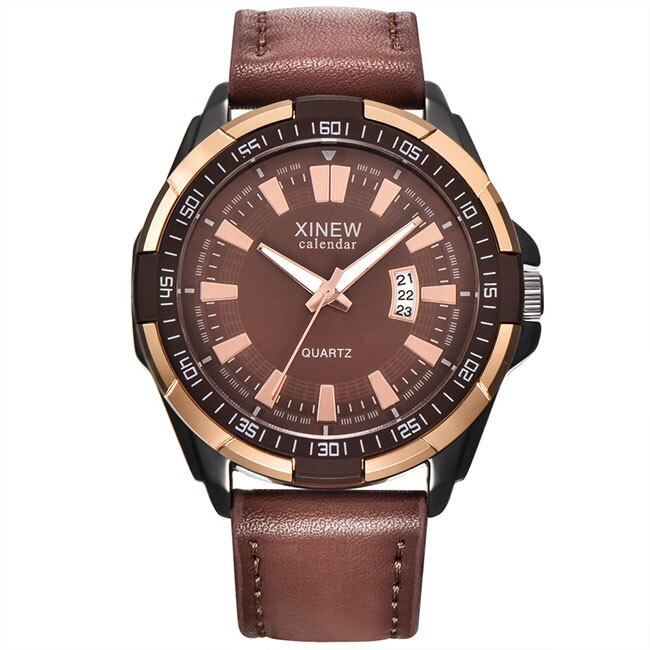 Ceas Unisex Quartz XINEW Casual Elegant Maro, CP9624MO, curea din piele, afisaj analog