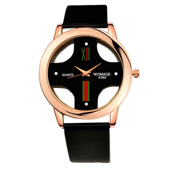 Ceas Unisex Quartz WoMaGe Casual Elegant Negru, CP9642NU, curea din piele ecologica, afisaj analog Ceas Unisex Quartz WoMaGe Casual Elegant Negru, CP9642NU, curea din piele ecologica, afisaj analog