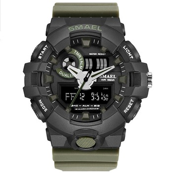Ceas Unisex Quartz SMAEL Sport Verde, CP9456VE, curea din silicon, afisaj analog-digital Ceas Unisex Quartz SMAEL Sport Verde, CP9456VE, curea din silicon, afisaj analog-digital