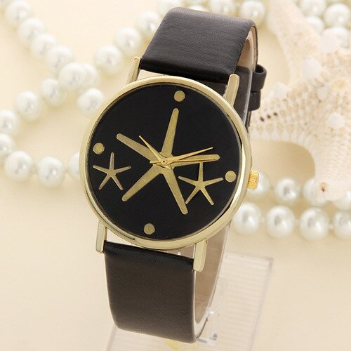 Ceas Dama Quartz Geneva Casual Elegant Negru, CP9604NU, curea din piele ecologica, afisaj analog