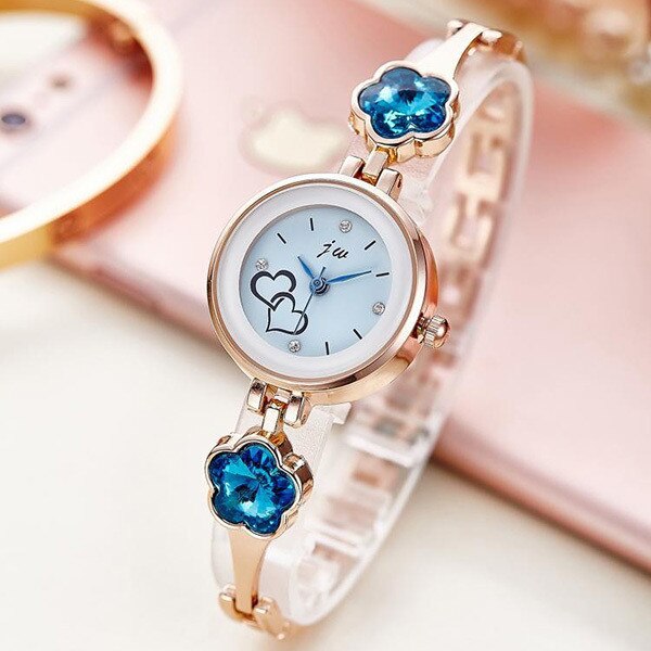 Ceas Dama Quartz jw Casual Elegant Albastru-ocean, CP9848AON, curea din metal (zale), afisaj analog