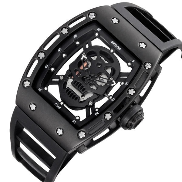 Ceas Unisex Quartz Skone Casual Elegant Negru, CP9961NU, curea din silicon, afisaj analog