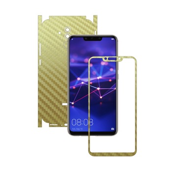 Huawei Mate 20 Lite - Carbon Auriu - 360 Cut - Folie de protectie Carbon Skinz, Skin Adeziv Full Body Cover pentru Rama Ecran,Carcasa Spate si Laterale Huawei Mate 20 Lite - Carbon Auriu - 360 Cut - Folie de protectie Carbon Skinz, Skin Adeziv Full Body Cover pentru Rama Ecran,Carcasa Spate si Laterale