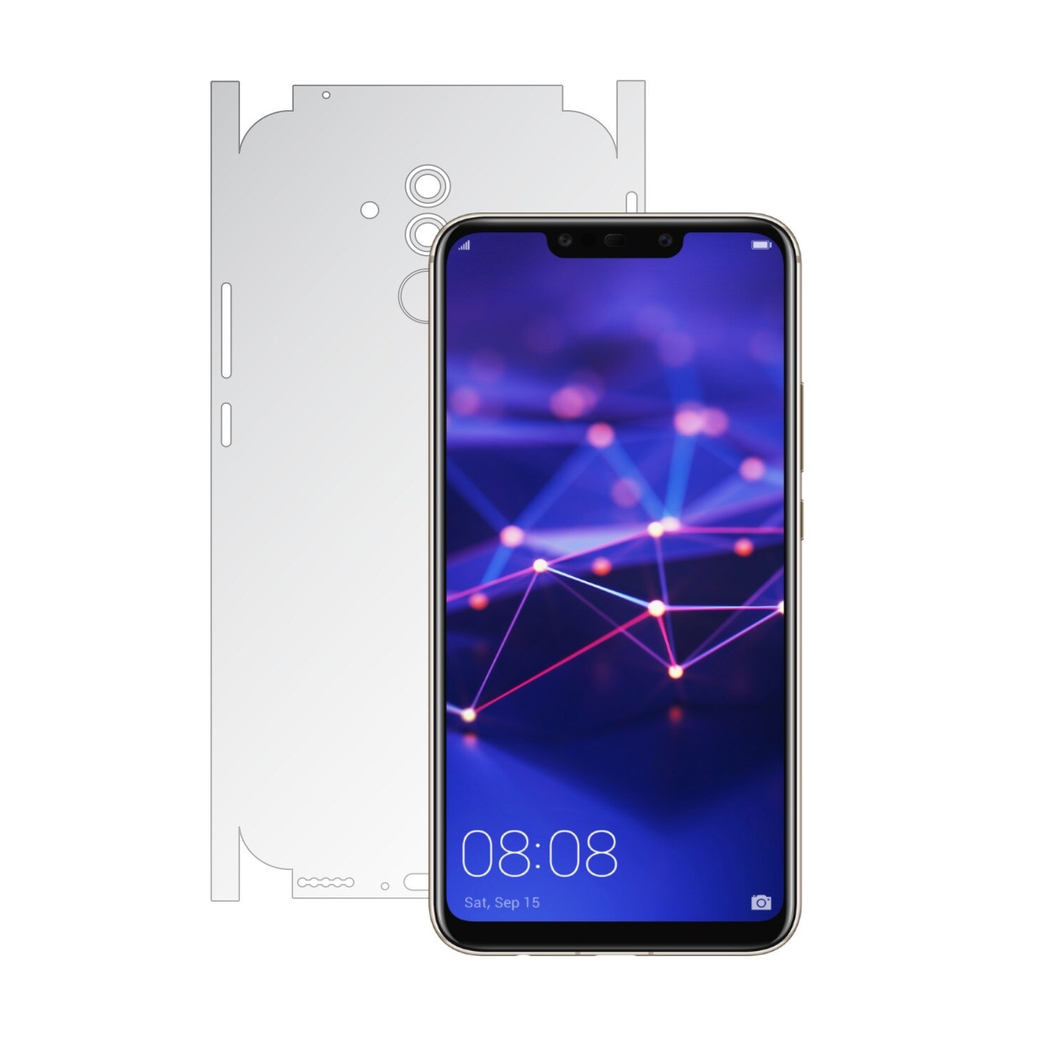 Huawei Mate 20 Lite - Invisible Skinz UHD AutoRegeneranta - 360 Cut - Folie Protectie Ultra-Clear pentru Carcasa Spate si Laterale,Skin Adeziv Transparent, Edge to Edge Full Case Cover