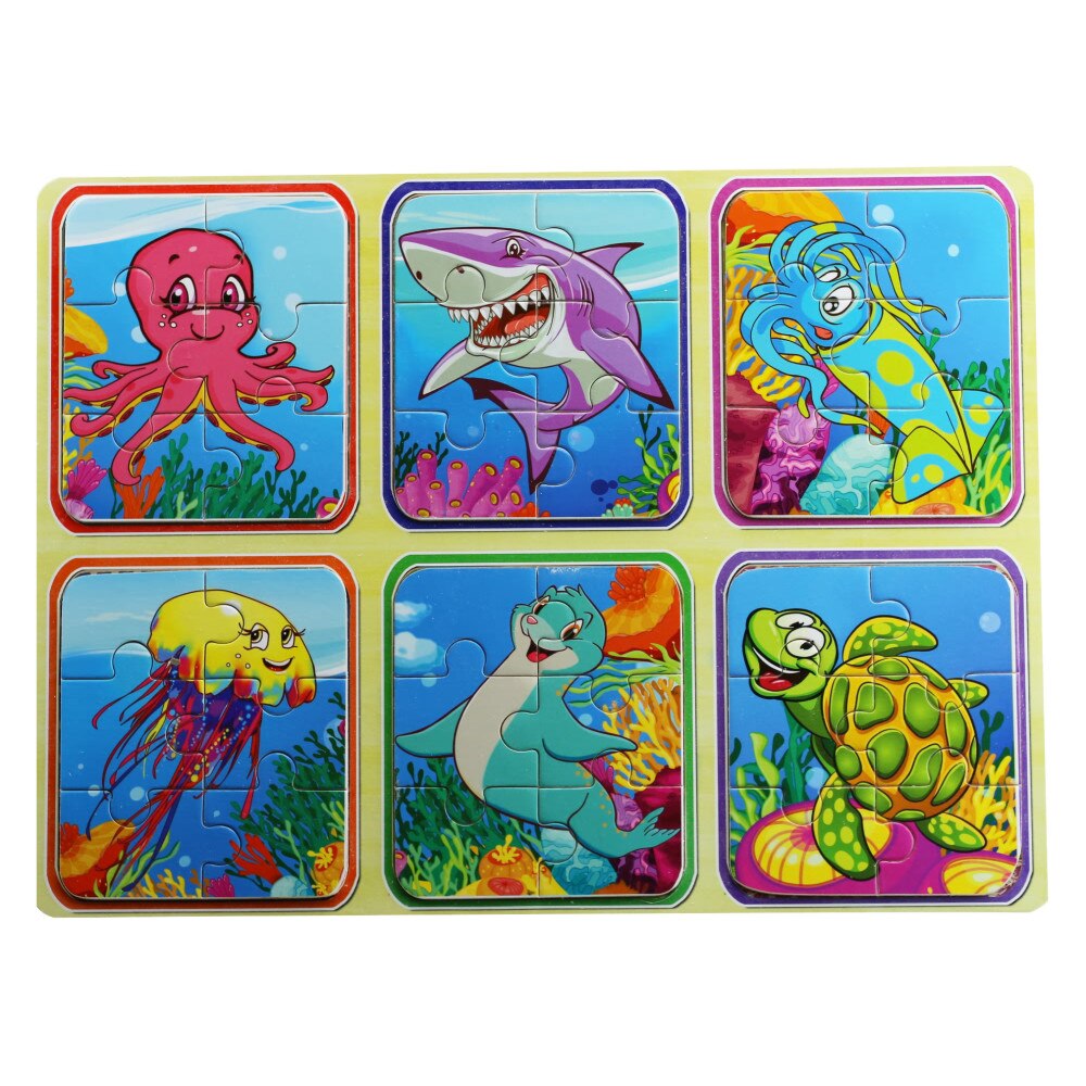 Set puzzle Animale marine - 6 buc