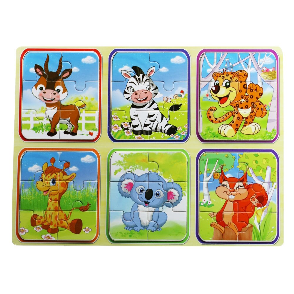 Set puzzle Happy Wildlife - 6 buc