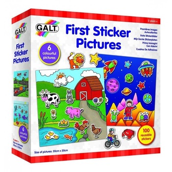 Primul meu set de stickere Galt, 6 imagini, reutilizabile, 3 ani+ Primul meu set de stickere Galt, 6 imagini, reutilizabile, 3 ani+