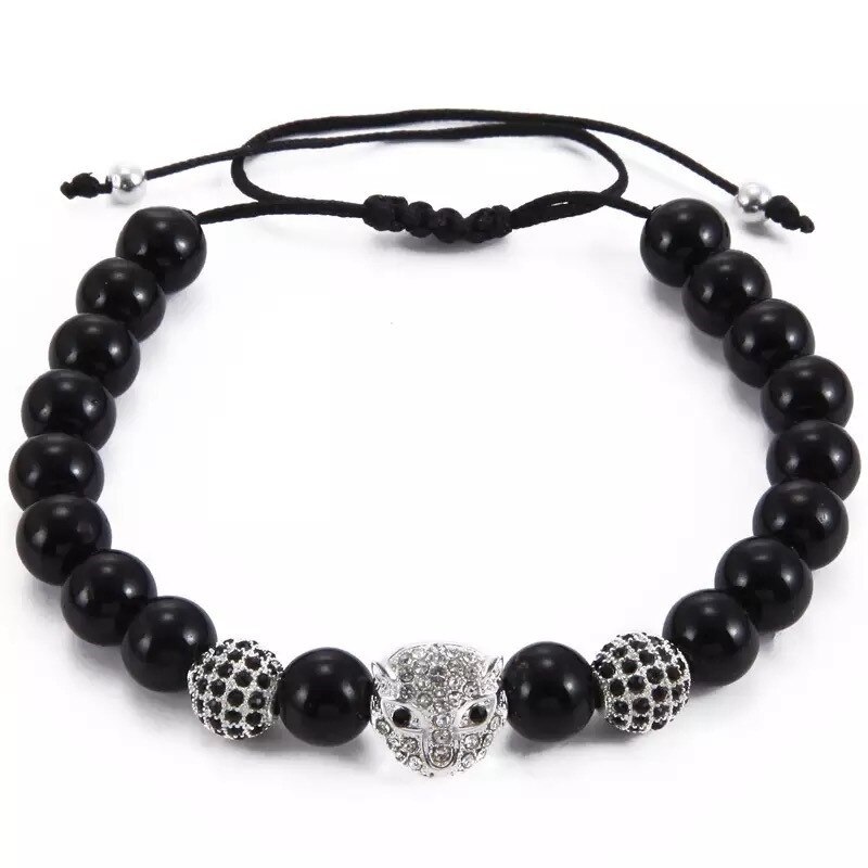 Bratara LUX Panther cu pietre semipretioase Ajustabila AN-11