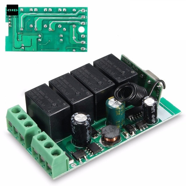 Modul remote control 4 canale 220V 10A 433MHZ - eMAG.ro
