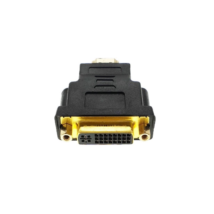 Adaptor DVI mama la HDMI tata, bidirectional, negru