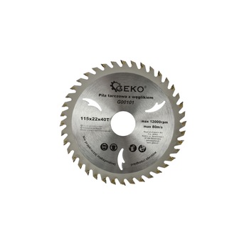 Disc circular pentru lemn 115x22x40T, Geko G00101 Disc circular pentru lemn 115x22x40T, Geko G00101