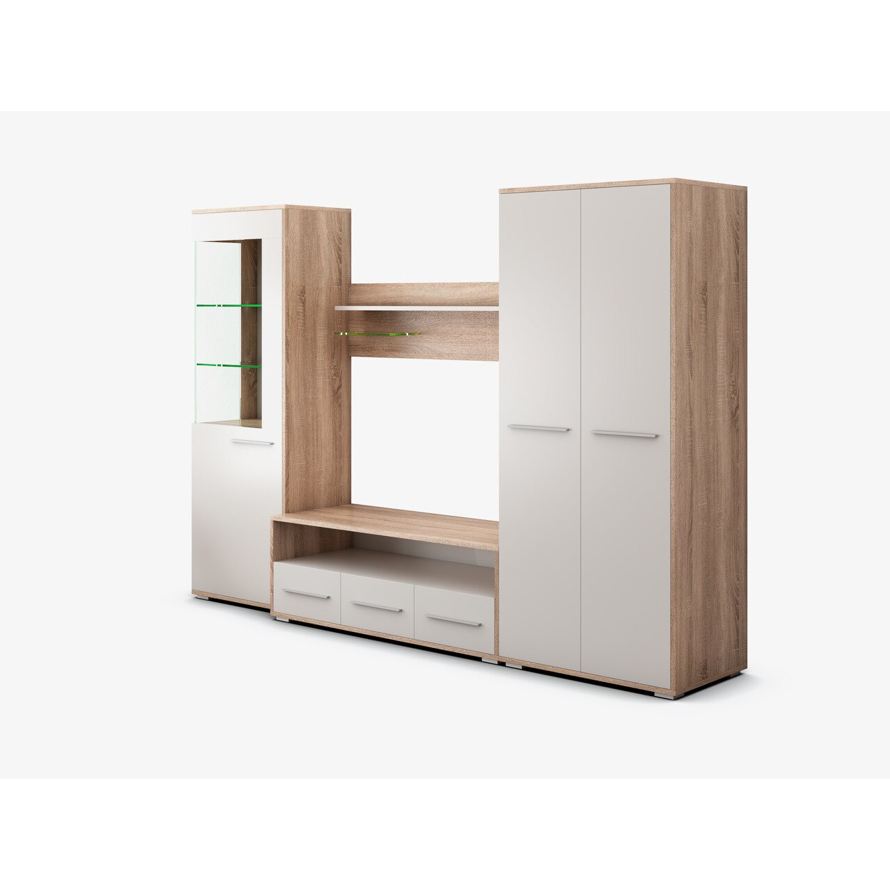 Biblioteca Stela, Cb, Sonoma, 275x202x52 cm