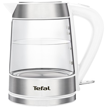 Fierbator de apa Tefal KI730132, 2400W, 1.7L, rotire 360*,oprire automata, recipient din sticla, Argintiu Fierbator de apa Tefal KI730132, 2400W, 1.7L, rotire 360*,oprire automata, recipient din sticla, Argintiu