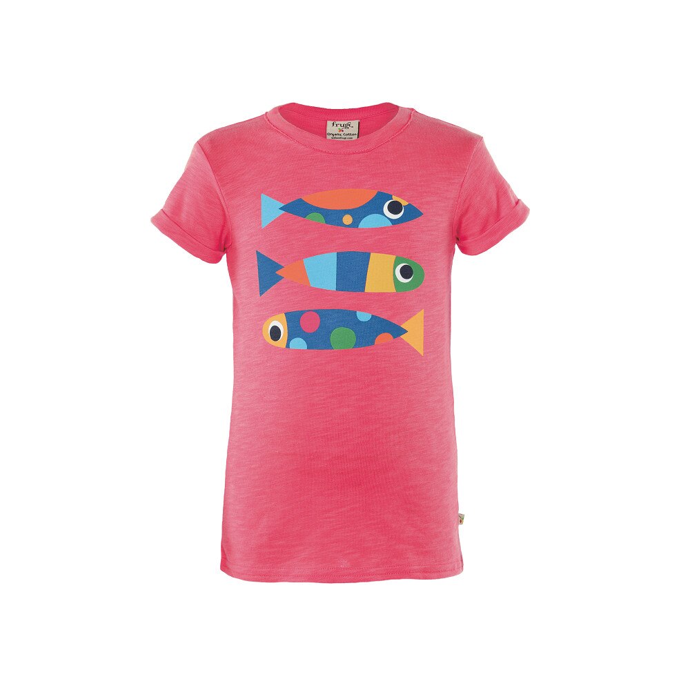 Tricou Praa cu pestisori, bumbac organic, roz, copii