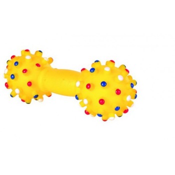 Jucarie Trixie haltera cu tepi si cu sunet 15 cm pentru caini 3357 Jucarie Trixie haltera cu tepi si cu sunet 15 cm pentru caini 3357
