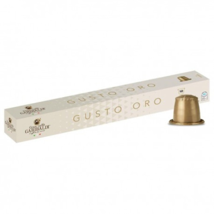 Capsule cafea Garibaldi Gusto Oro, 10 buc, compatibile Nespresso