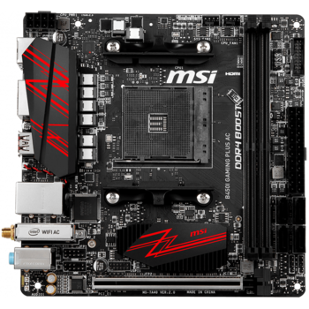 MSI B450I GAMING PLUS AC AMD B450 DDR4 SATA3 M.2 USB3.1 WF BT PCIe3.0 AM4 mITX MSI B450I GAMING PLUS AC AMD B450 DDR4 SATA3 M.2 USB3.1 WF BT PCIe3.0 AM4 mITX