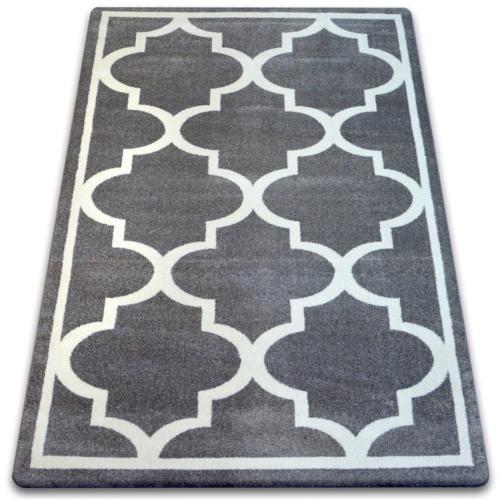 Covor Dywany Luszczow Sketch-F730, Polipropilena, 180x270 cm, Gri/Alb